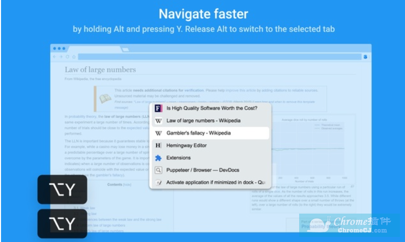 Popup Tab Switcher - 快速切换网页标签插件