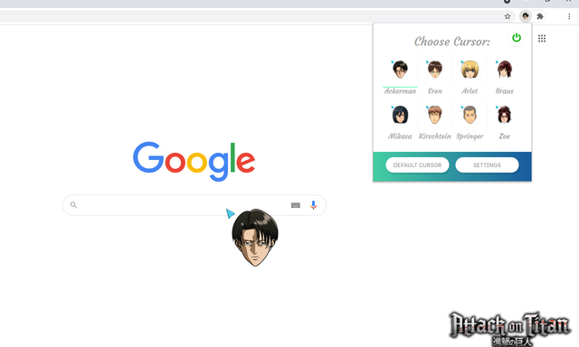 二次元鼠标光标 chrome 插件