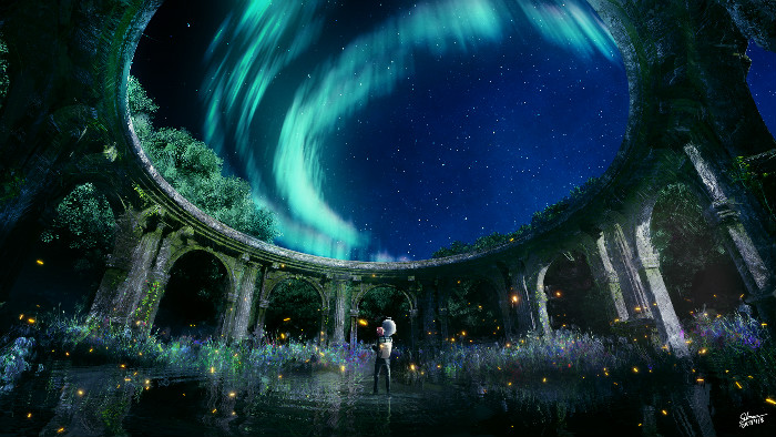 极光 电脑动漫壁纸