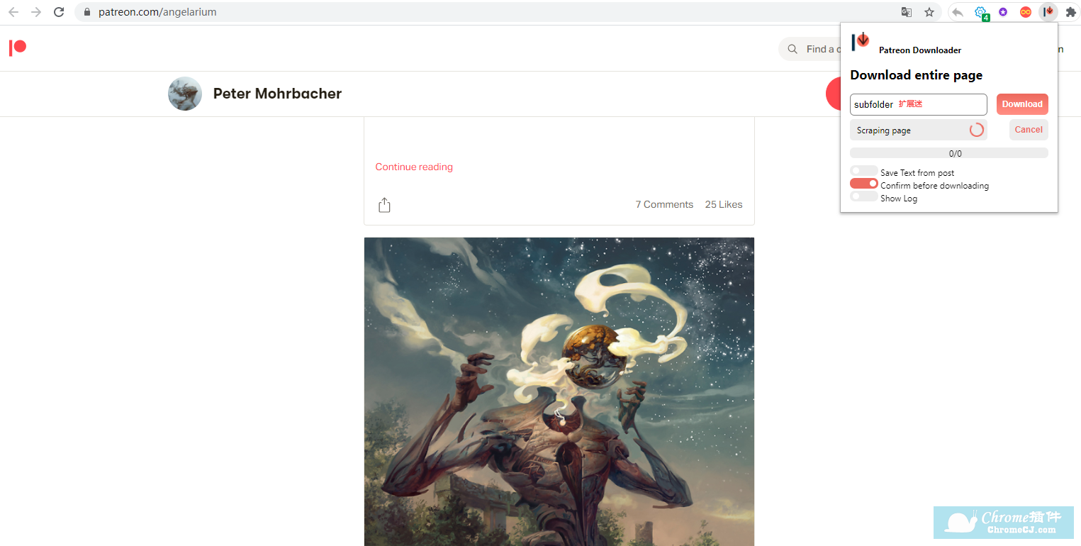 Chrome 插件之 Patreon Downloader