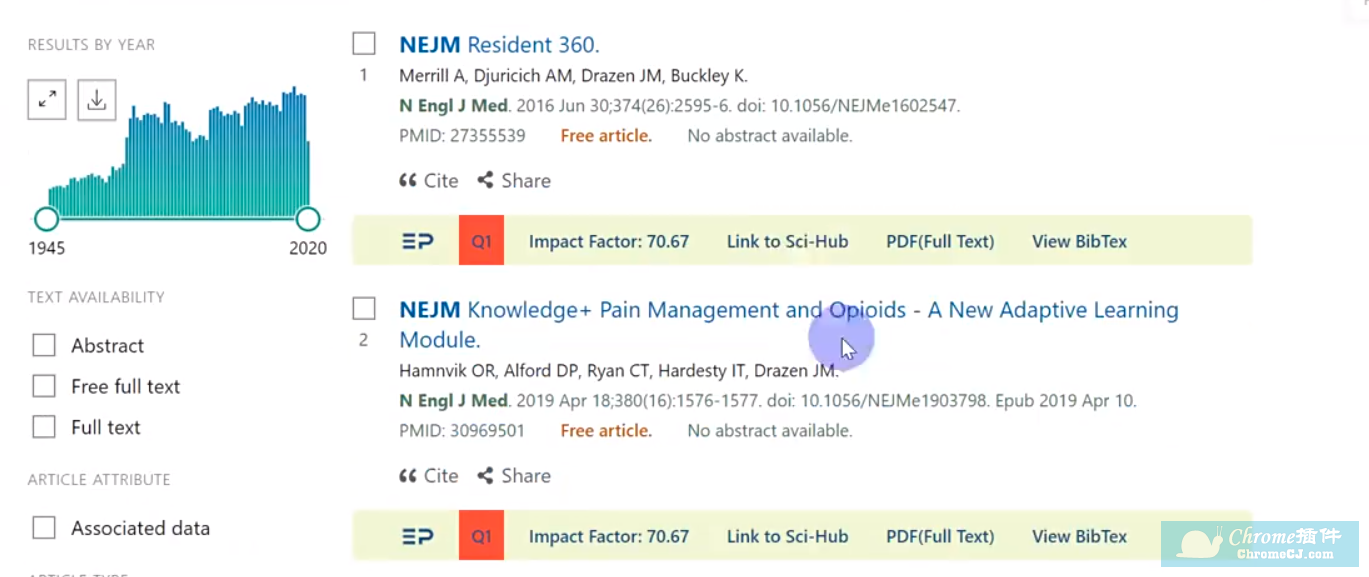 谷歌插件 EasyPubMed - 学术文献查询神器