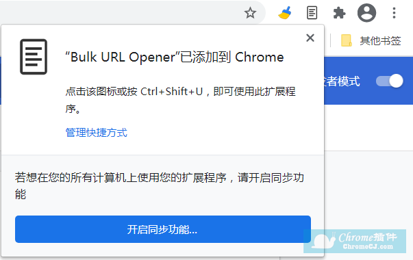 谷歌插件之 Bulk URL Opener