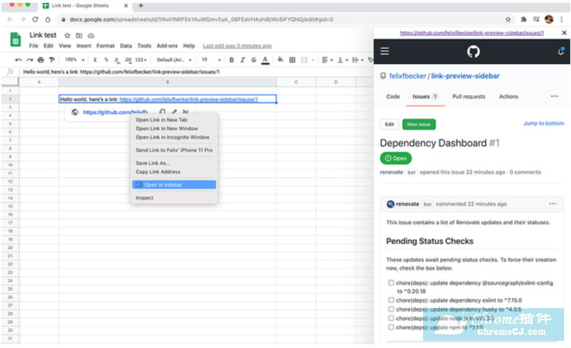 Chrome 插件 Link Preview Sidebar Chrome 插件 Link Preview Sidebar