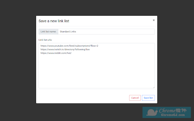 谷歌插件之 Bulk URL Opener