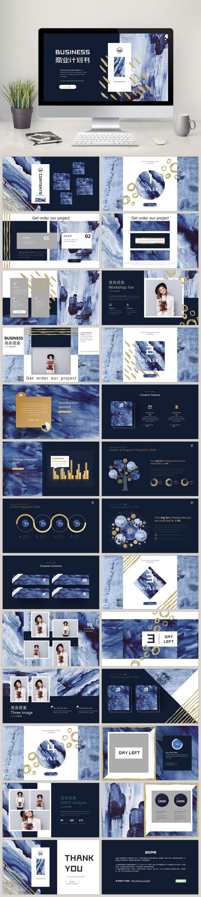 高端商业计划书 PPT 模板