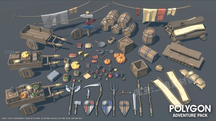 POLYGON Adventure Pack 多边形冒险幻想主题资产包虚幻角色系统 CG