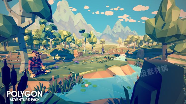 POLYGON Adventure Pack 多边形冒险幻想主题资产包虚幻角色系统 CG