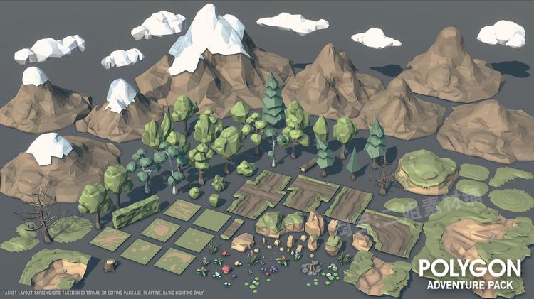 POLYGON Adventure Pack 多边形冒险幻想主题资产包虚幻角色系统 CG