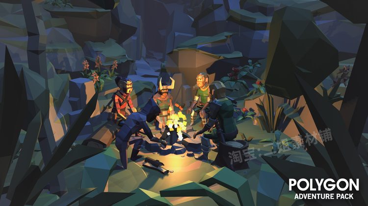POLYGON Adventure Pack 多边形冒险幻想主题资产包虚幻角色系统 CG