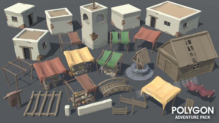 POLYGON Adventure Pack 多边形冒险幻想主题资产包虚幻角色系统 CG