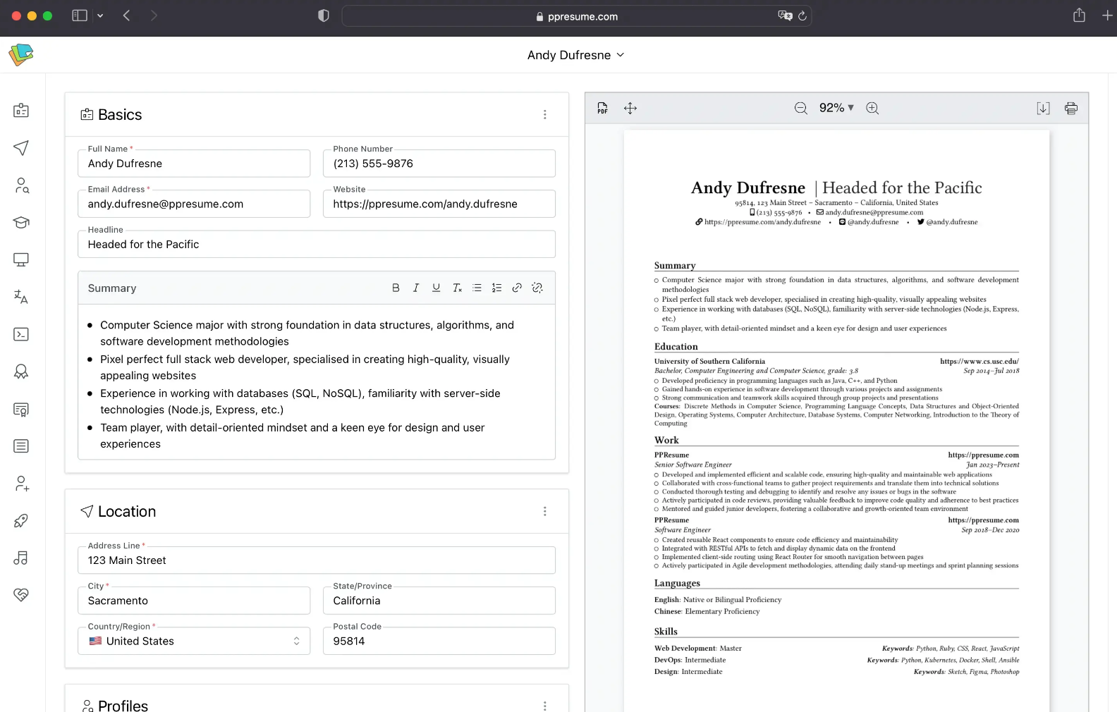 在线制作简历模板网址大全 [合集]
