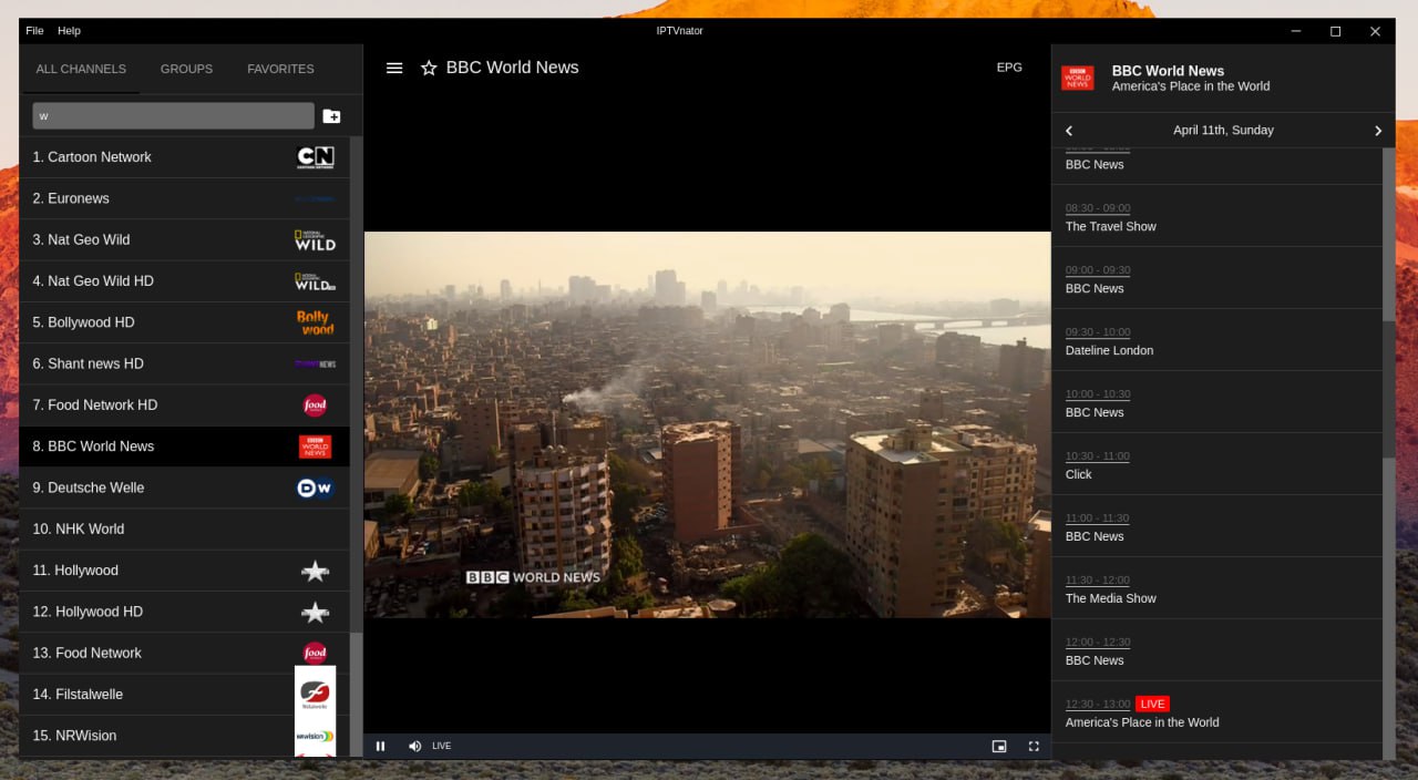 IPTV 播放器应用工具 -IPTVnator
