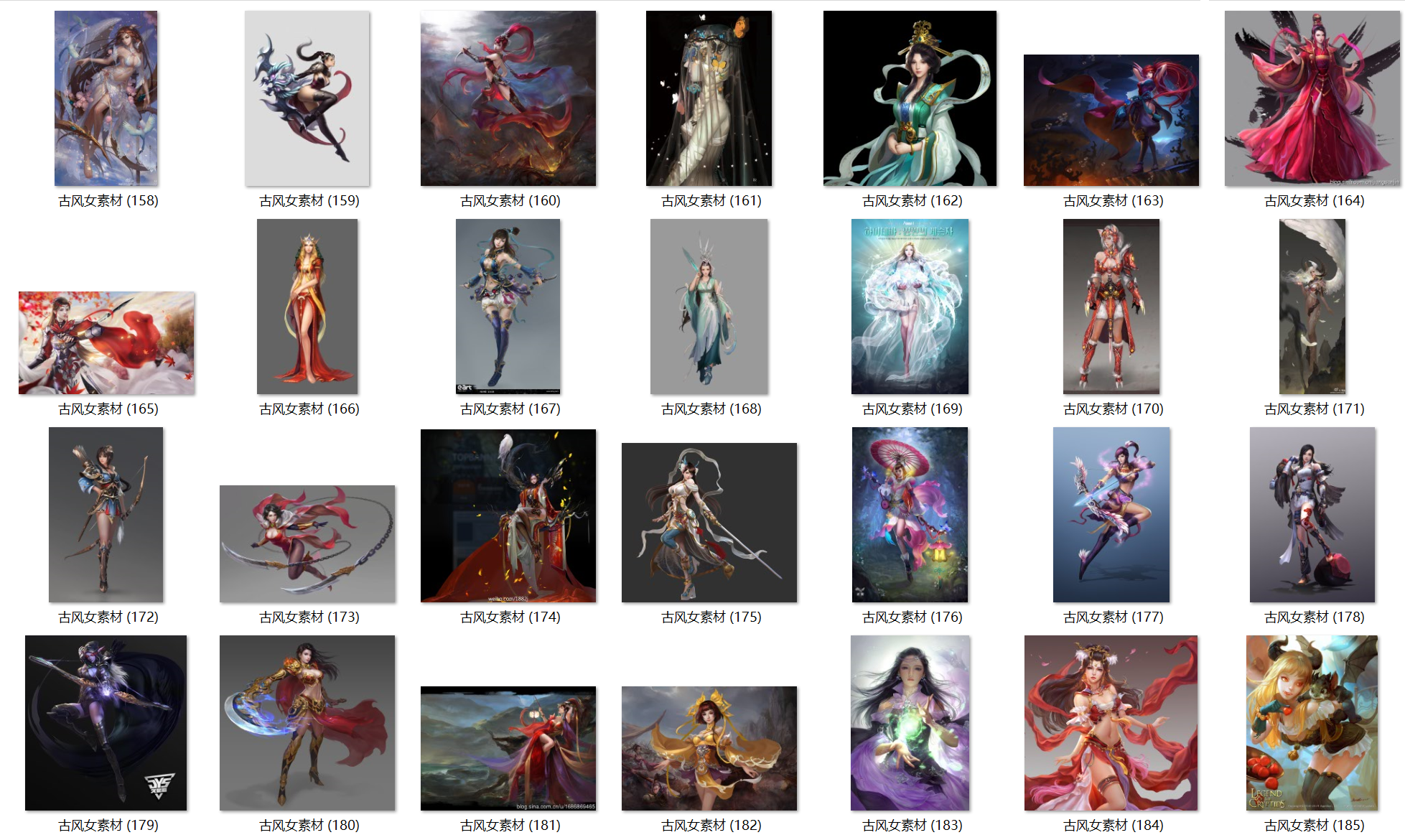 古风游戏美女贴图素材 2000 张